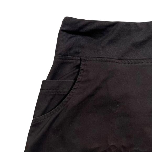 Butter Soft Stretch Womens A Line Maxi Scrub Skirt Ankle Length Pockets Black 2X - Picture 4 of 9